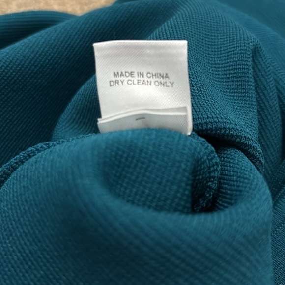 THE SEI Double Strap Teal Midi Sheath Dress Size Medium - Picture 7 of 10